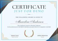 Blue cert demo