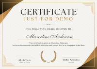 Gold cert demo